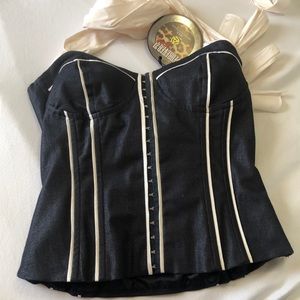 Corset top and skirt bottom set